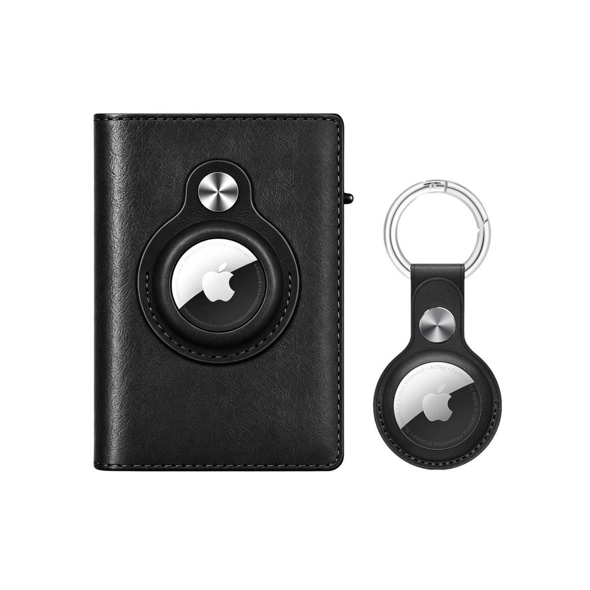 PATIMONT AIRTAG TRI-FOLD WALLET & KEY RING BUNDLE