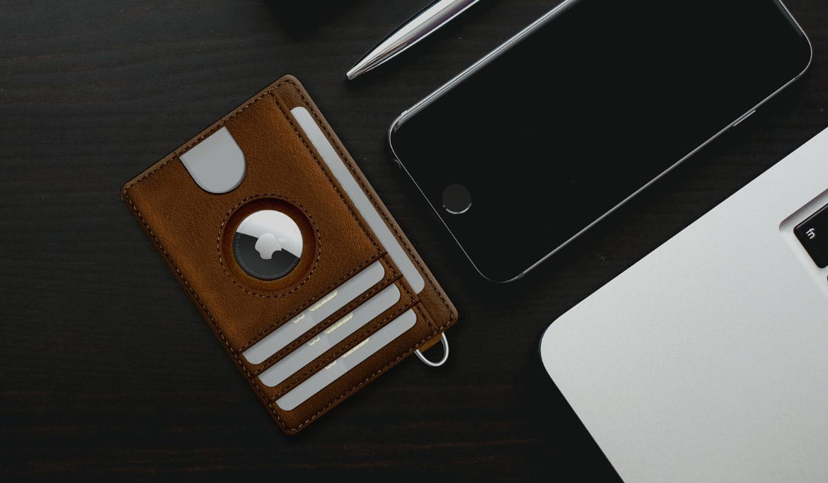 AirTag Trackable Leather Wallet | RFID Blocking | 1-12 Cards Storage ...